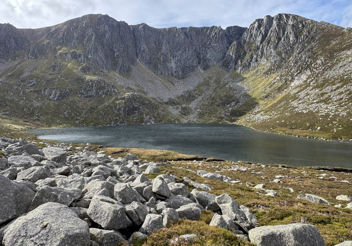 Lochnagar crags and loch